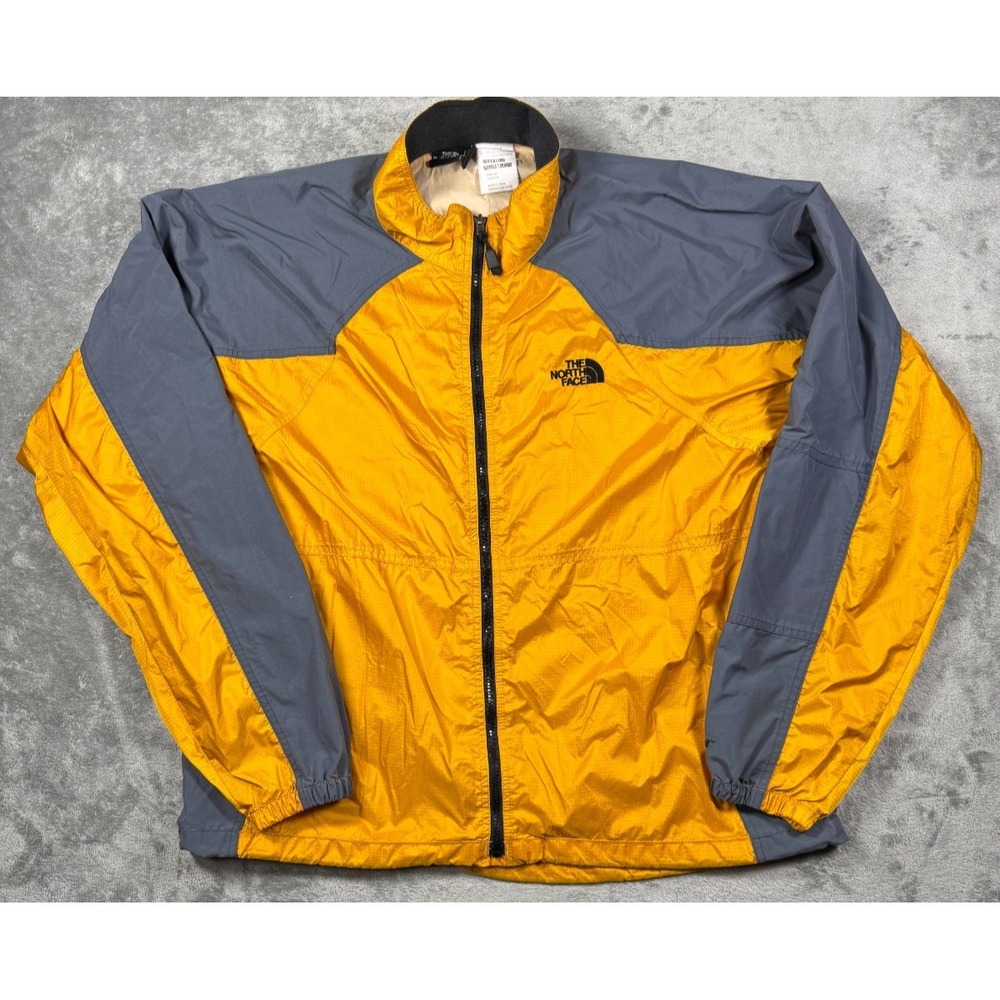 VTG The North Face Activent Gore Windbreaker Jacket Yellow Grey Men XL 87101